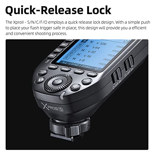 Godox XProII-F TTL Wireless Flash Trigger 1/8000s HSS, TCM Instantaneous Switching, APP Control, 16 Groups 32 Channels, Large LCD Display, Stable Signal, Responsive, Suitable for Fujifilm Cameras