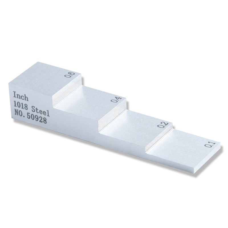 [Australia - AusPower] - YUSHI 4 Step 0.100'' 0.200'' 0.400'' 0.600'' 1018 Steel Test Calibration Block for Thickness and Linearity Calibration in NDT 