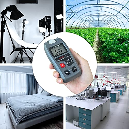 BSIDE digital light meter lux tester with LCD display for measuring indoor, garden, classroom, and plant lighting