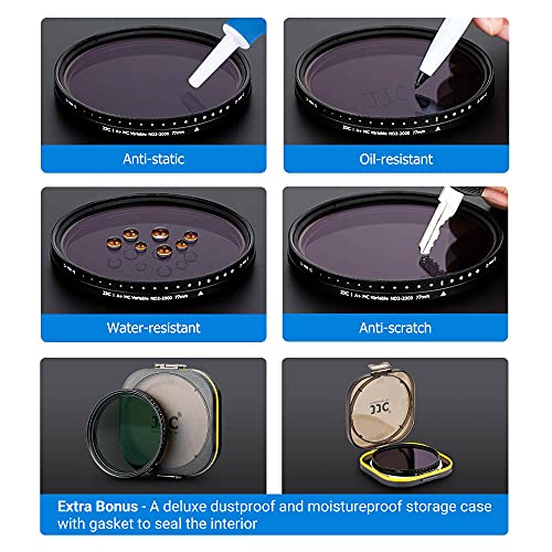 JJC 43mm ND Filter ND2-2000 VND Variable Neutral Density Adjustable Fader