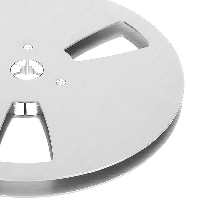 1/4 7 Inch Empty Tape Reel for TEACs Roar Reel-to-Reel Tape Player, Aluminium Alloy, 3-Hole Opening Machine, Partial Opener, Blank Plate, Universal Replacement Tape with (Silver) silver