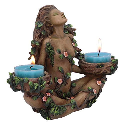 Balance of Nature Tree Spirit Double Tealight Holder 19cm, Brown