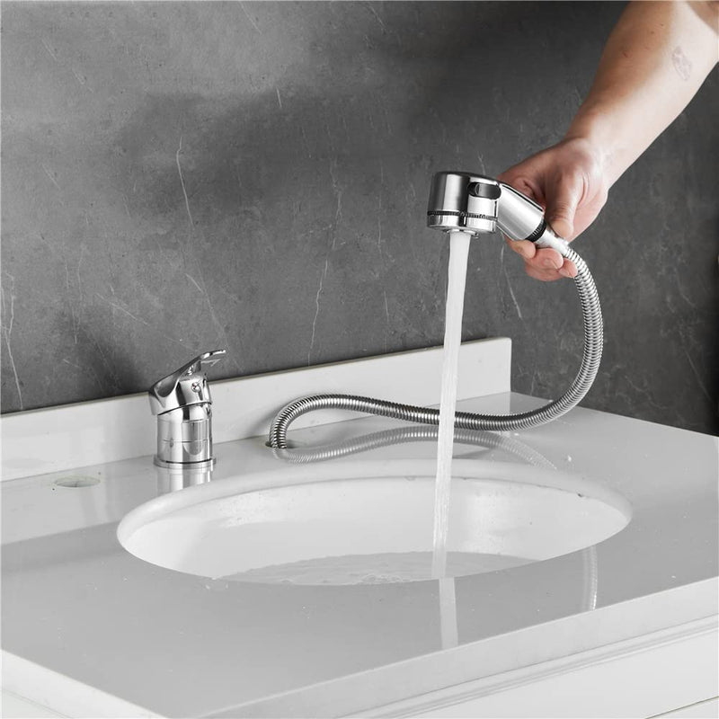 Salon Shampoo Bed Bowl Sink Basin Faucet or Backwash Unit,Shampoo Bowl Faucet with Hose and Shower Spray Head Wash Hair Sprayer,Chrome Faucet Full Set