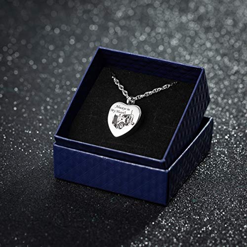 Gredstar Urn Necklace for Ashes, Heart Memorial Pendant Truck
