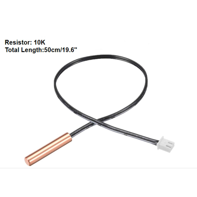 [Australia - AusPower] - 10K Ohm NTC Thermistor Probe - 0.5m Copper Wire Temperature Sensor - Waterproof, High Accuracy & Fast Response for HVAC, AC & Air Conditioner Systems (3-Pack) 