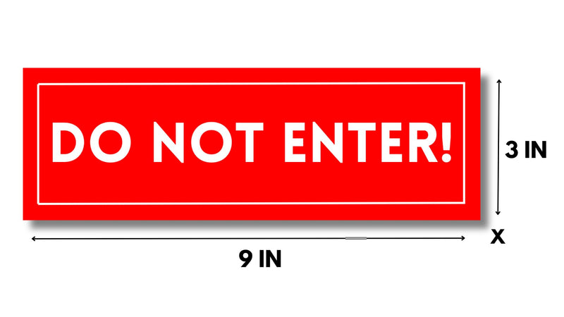 Do Not Enter, Authorized Personell Only Sign Stickers, 2 Designs, 4 Pack 9 x 3 UV Resistant, Weatherproof, Waterproof, Self - Adhesive Do Not Enter Vinyl Labels (Bright Red Only) Bright Red Only