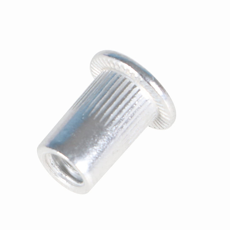 [Australia - AusPower] - 150Pcs Rivet Nuts SAE Rivet Nut Assortment Kit Aluminum Flat Head Threaded Insert Nutserts 6-32 8-32 10-24 10-32 1/4-20 (150Pcs) 