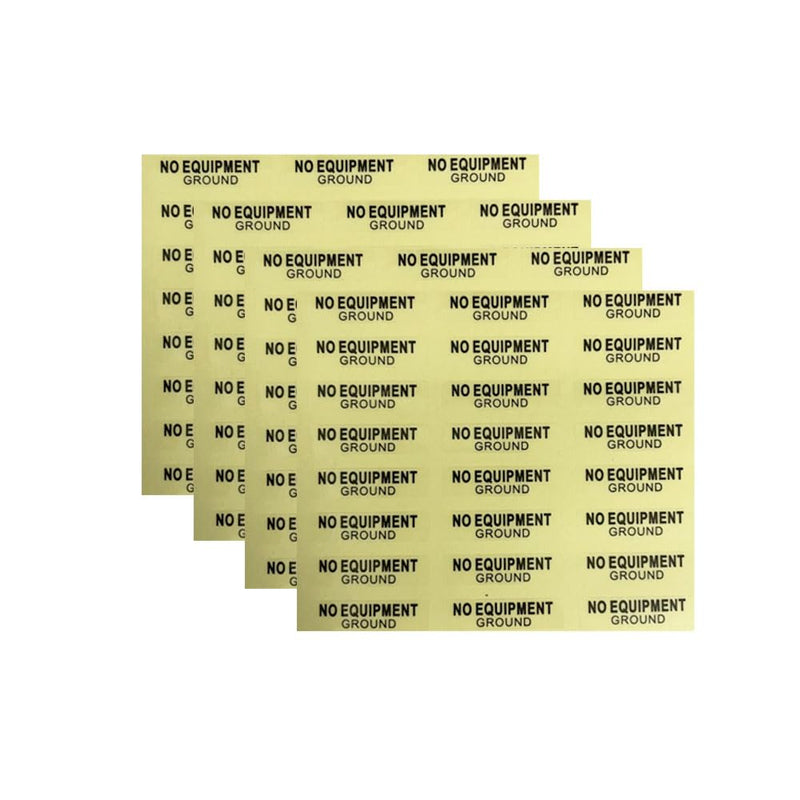 96Pcs NO Equipment Ground Protected Outlet Receptacle Stickers, Small 0.25 x 1.0 Inch Outlet Receptacle and Outlet Plates Stickers, Adhesive Decal Labels for Residential and Commercial Use