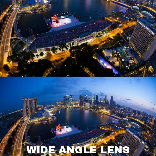 [Australia - AusPower] - Upgraded Phone Camera Lens Kit (5 in 1) - Macro Lens+Super Wide Angle Lens+Telephoto Zoom Lens+198 Fisheye Lens+CPL for iPhone, Pixel, Samsung, Android, Smartphones 5 in 1 