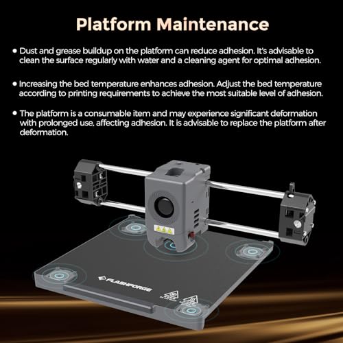 FLASHFORGE Adventurer 5M/5X/5M PRO Upgrade PEI Powder-Coated Platform, Tool-Free Model Removal, Automatic Separation After Cooling,3D Printer Parts for AD5M/AD5M PRO/AD5X PEI Powder-Coated Plate