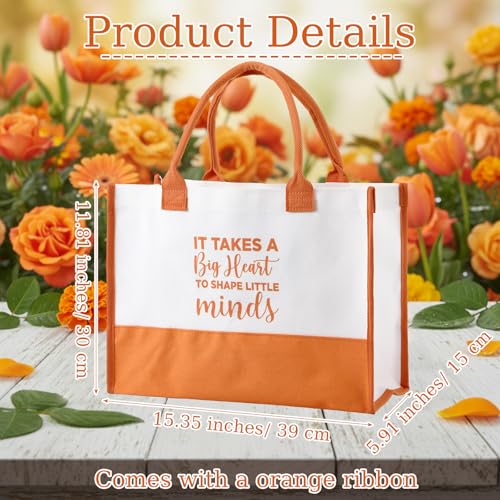 Funnymoom 10 Pcs Teacher Appreciation Gifts Set Thank You Ideas Gifts Best Retirement Appreciation Presents Birthday Souvenirs for Women Employees Coworkers Gift(Orange) Orange