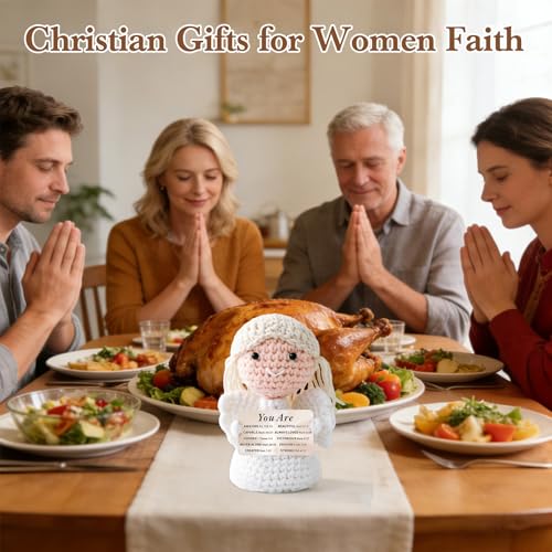 Baptism Gifts for Adult Women, Crochet Angel Gift for Women Friend religious gift