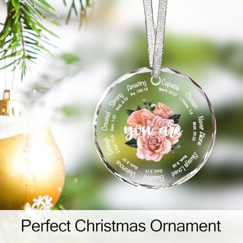 Christian Christmas Ornaments, Christian Religious Gifts for Women, Inspirational Gifts for Women, Friend, Sister, Mom, 3inch Keepsake Religious Ornament You Are