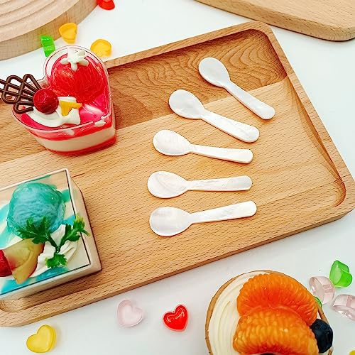 20 Pcs Mother of Pearl Caviar Spoons Set - Shell Spoons for Caviar, Desserts, Coffee, Jam, Ice Cream, Restaurant Serving, Home & Gifts(7.3cm/2.9 Inch,20 Pieces) (Pack of 2) 2.83 (Pack of 2)