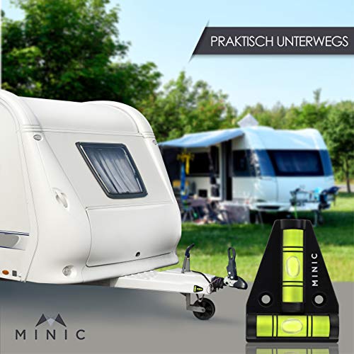 Cross Spirit Level, Black | Small spirit level - Motorhome accessories - Caravan gadgets - Mini spirit level - Ducato camping accessories - Standard bubble level