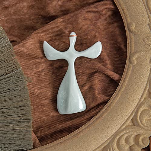 Prayer Cross, Comfort Handheld Design, Faith Christian Gift, Marble Resin 1 Pack