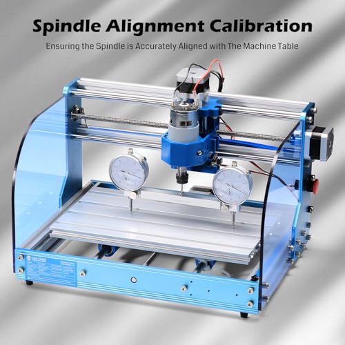 Genmitsu CNC Milling Machine Tramming Tool, Pro Calibration System with 1/2", 1/4", 1/8" Shank and 0.001" Precision Indicators, Ideal for Squaring, Leveling, and Machine Calibration