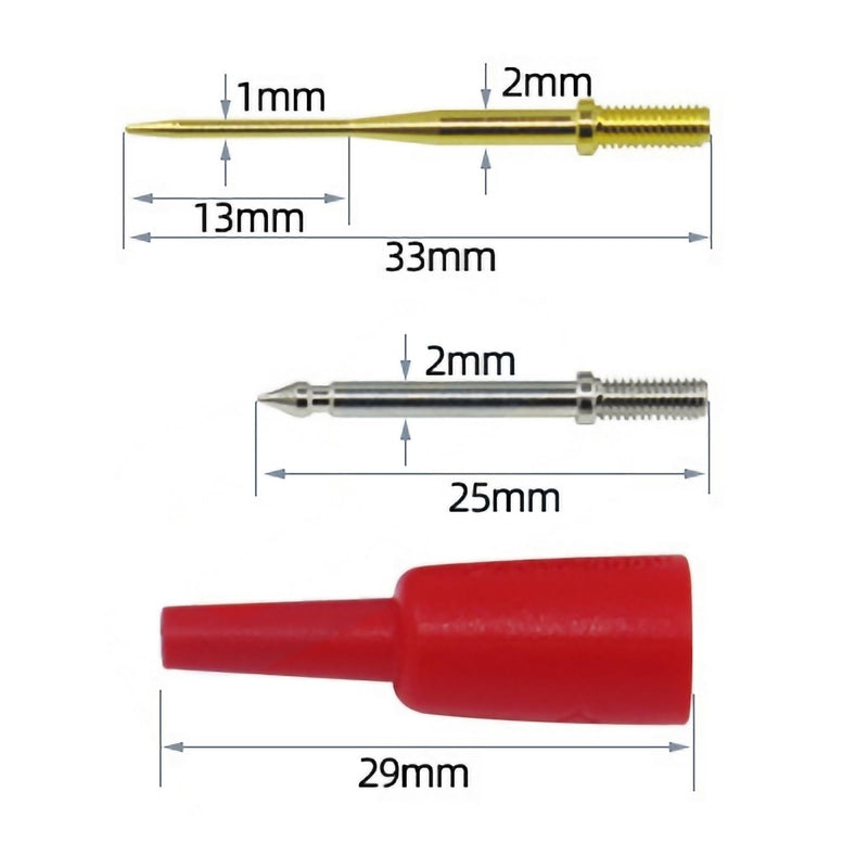 [Australia - AusPower] - P1300C Multimeter Measuring Tips Multifunctional Adjustable Probe Leads Test Pen Clip Test Lead Kit for Digital Multimeter, black, Portable 