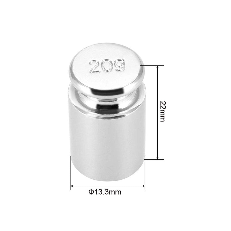sourcing map Set 1g 2g 5g 10g 20g M1 Precision Gram Calibration Weight | Chrome plated steel, digital scales