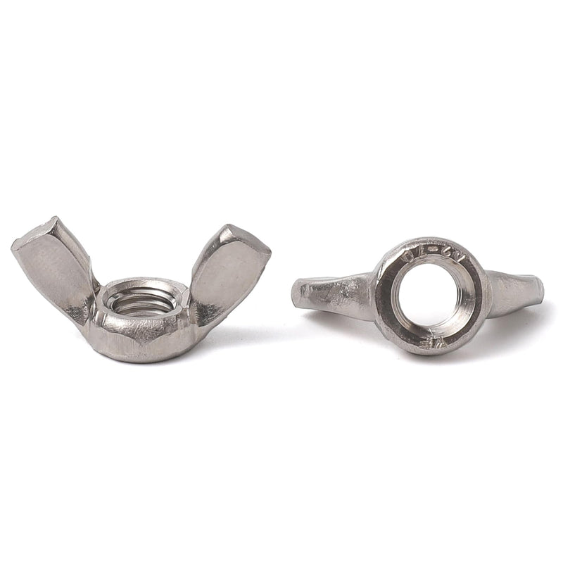 [Australia - AusPower] - 50PCS 1/4"-20 Wing Nuts,304 Stainless Steel Wing Nuts Butterfly Nut Fasteners Parts Screws Hand Twist Tighten Ear 