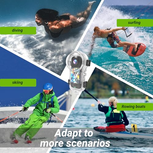 Insta 360 X4 Air Invisible Dive Case, Waterproof Up to 50m (164ft) Splash Prevention Housing, Underwater Dive Protective Shell for Insta360 X4 Air with Bracket Accessories X4air Dive Case - TWO Claw