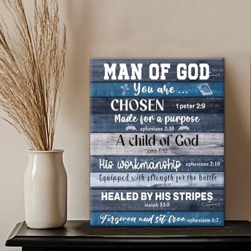 Christian Canvas Wall Art Man of God Religious Poster Print Wall Decor