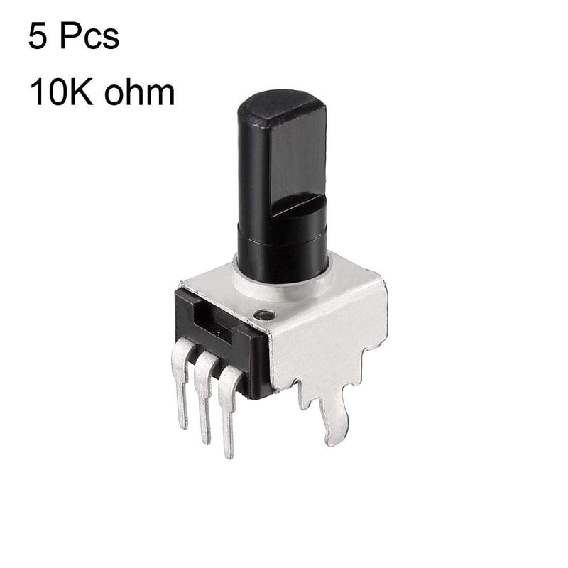 [Australia - AusPower] - sourcing map Carbon Layer Cone Potentiometer 10K Ohm Varistor Single Circle 12 mm Wavelength Pack of 5 10K-5pcs 