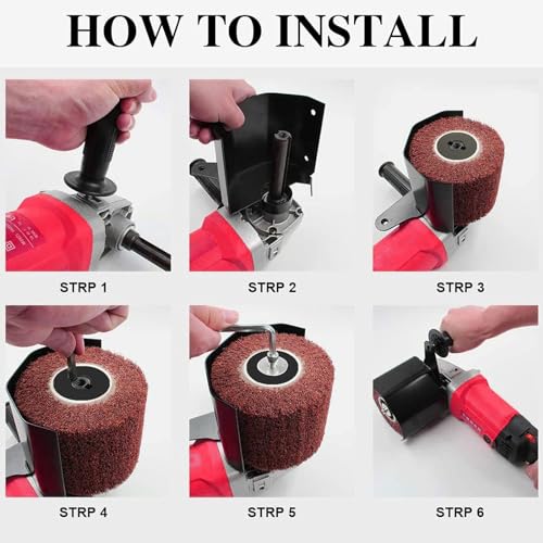 Sanding Roller Brush, Efficient Sanding Roll Brush Made of Brown Corundum and Synthetic Fiber, Sanding Sleeves for Sanding Roller, Sanding Machine for Sanding, Matting, Satining, 60 Grit 60 grit