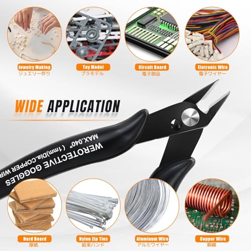 BOOSDEN Mini Pliers Set of 2 with 127 mm Side Cutters and Flush Cutters | For crafts, electronics, model making, cable ties, 3D printing and jewellery making