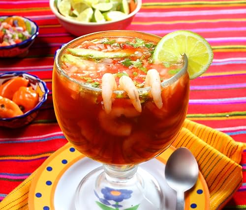 Amehla Schooner Beer Glasses Set - 21-ounce Large Margarita Glass, Big Goblet Style Beer Glass for Coronarita, Michelada Cup, Fish Bowl Glasses for Drinks or Shrimp Cocktail - Set of 4 (Clear)