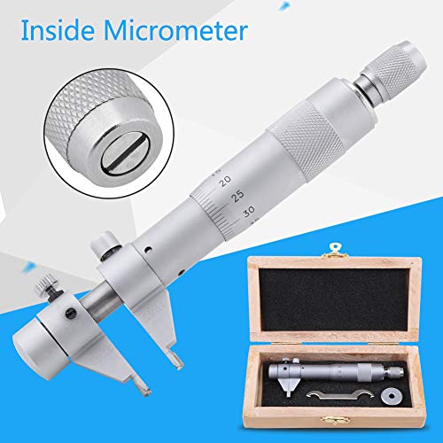 5-30 mm Range Internal Micrometer, Stainless Steel 0.01 mm Precision Hole Bore Inner Diameter Pressure Gauge Industrial Measuring Tools