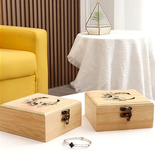 Trinket Keepsake Decorative Memory Jewelry Storage Box, Wedding Bridesmaid Graduation Memorial Thank You Anniversary Friendship Office Home Gifts (Letter C) Letter C