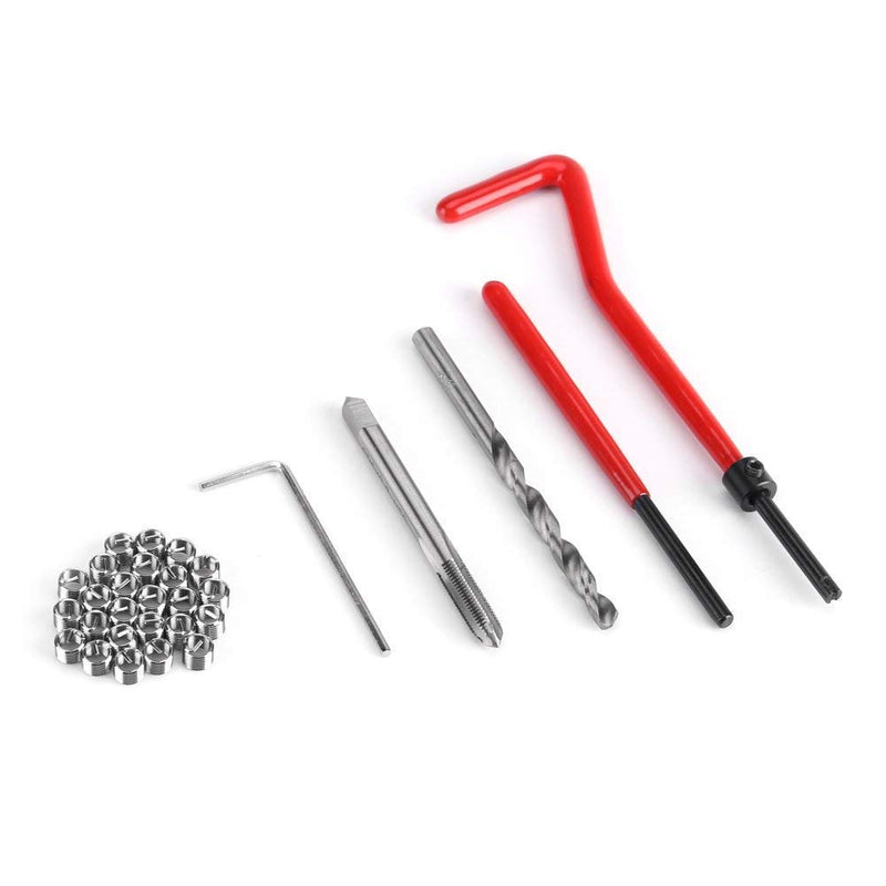 [Australia - AusPower] - XT AUTO 30pcs Stainless Steel M8 x 1.25mm Thread Repair Insert Kit Compatible Hand Tool Set for Auto Repairing 