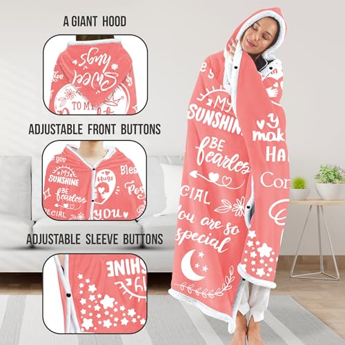 Warmstorey Daughter Gifts from Mom, Dad - Birthday Gift From Mother to Daughter - Mothers Day Gifts For Daughters - Birthday Graduation Wearable Blanket - to My Daughters Blanket from Dad