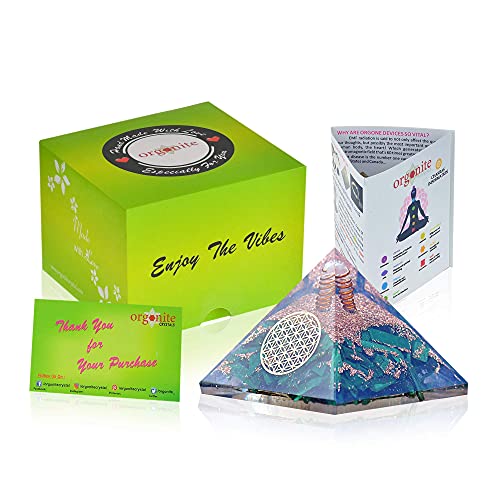 Orgonite Crystal Malachite Pyramid – Positive Energy Crystals Promote Chakra Healing to Enhance Spiritual Growth and Visionary Powers Malachite Crystal