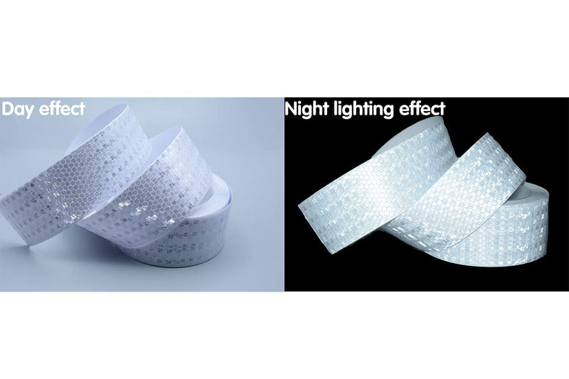 White Reflective Tape,2 Inch×30 Feet High Viscosity Conspicuous Waterproof Reflective Tape for Trucks Trailers Cars 2 INx30 FT