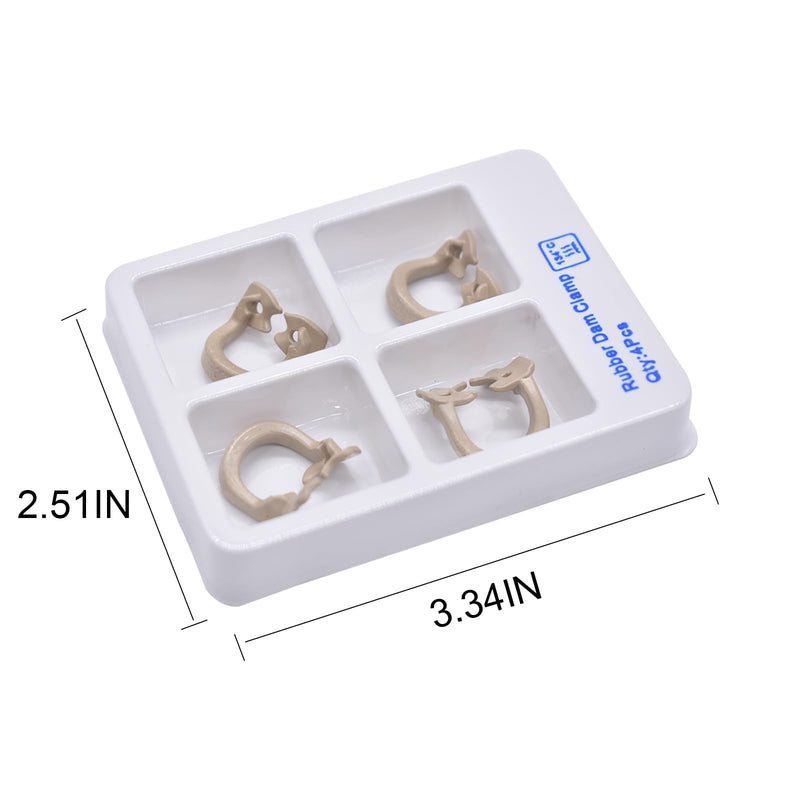 Angzhili 4 pcs Dental Rubber Dam Clamps Clip,Rubber Material Barrier Clip, Resin Heat Resistant Prevent Swallowing Barrier Clip