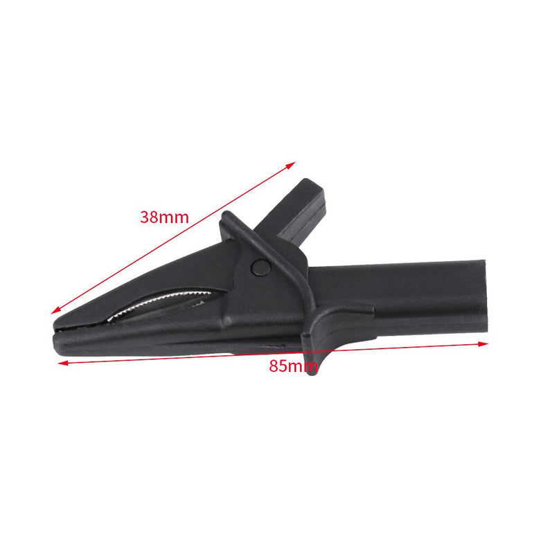 [Australia - AusPower] - 2pcs Fully Insulated Alligator Alligator Clip Large Dolphin Gator Clips with 4mm Female for Oscilloscope Test Leads 