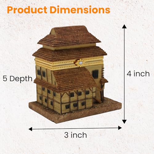 Majestic Giftware Musical Jewelry Box for Women (RM-UR-99055-M) | 5x3x4 Wooden Jewelry Case & Organizer With Design of Synagogue | Ideal Jewelry Organizer for Gifts & Keepsakes Brown - RM-UR-99055-M 5x3x4"