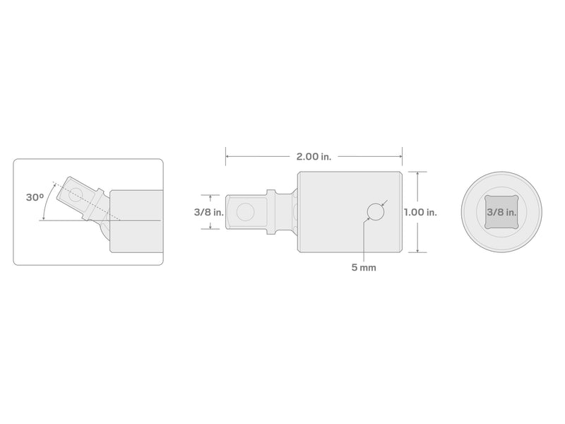 [Australia - AusPower] - TEKTON 3/8 Inch Drive Impact Universal Joint | SIA12102 