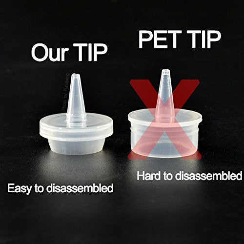 120mL LDPE Unicorn Plastic Thin Tip Dropper Bottles 4oz Free Mini Funnel (12 Pack)