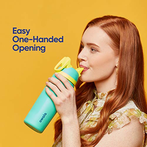 Owala Flip Insulated Stainless Steel Water Bottle with Straw, BPA-Free Sports Water Bottle, Great for Travel, 24 Oz, Shy Marshmallow 24 Ounces 1