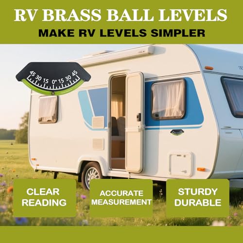 Geouniver RV level gauge ball inclinometer for camper trailers, 1-pack leveling tool