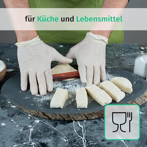 Disposable Latex Gloves, Powder-Free, Non-Sterile Disposable Gloves, Examination Gloves, Box of 100, XL, White