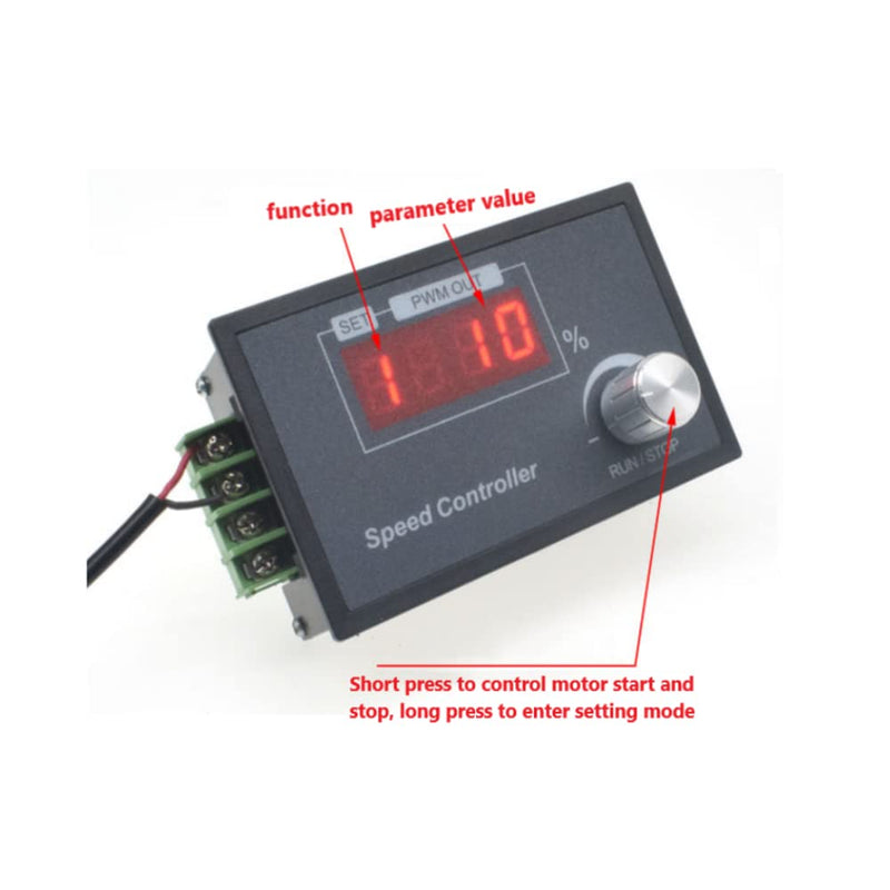 [Australia - AusPower] - Aideepen PWM DC Motor Speed Controller, DC 6-60V 12V 24V 36V 48V 30A Speed Adjustable Stepless Governor Regulator, Motor Speed Controller With Rotating Button 
