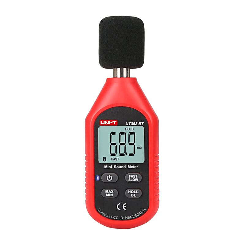 [Australia - AusPower] - UNI-T Decibel Meter UT353BT, Digital Sound Level Meter 30-130dB Audio Noise Volume Measure Device Free App for IOS/Android, Max/Min Fast/Slow Data Hold LCD Backlit Auto Shutdown 