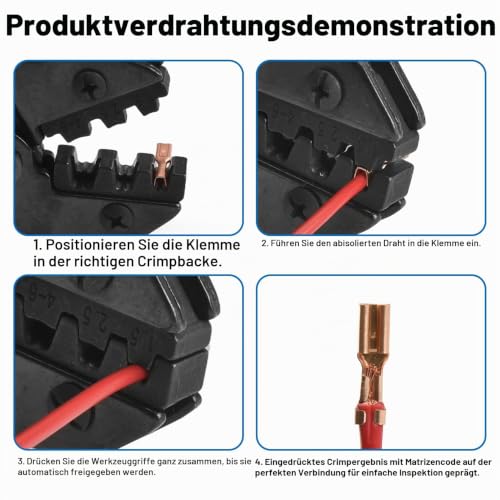 Heschen 2.8mm Flat Splice Crimp Terminals 100pcs Non Insulated 0.5mm² to 0.8mm² Cable