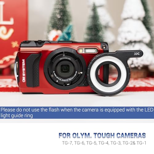 JJC LED Light Guide Ring for Olympus TG-7 TG-6 TG-5 TG-4 TG-3 TG-2 TG-1 Replaces LG-1 Light Guide