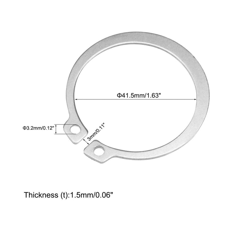[Australia - AusPower] - uxcell 49mm External Circlips C-Clip Retaining Shaft Snap Rings 304 Stainless Steel 20pcs 