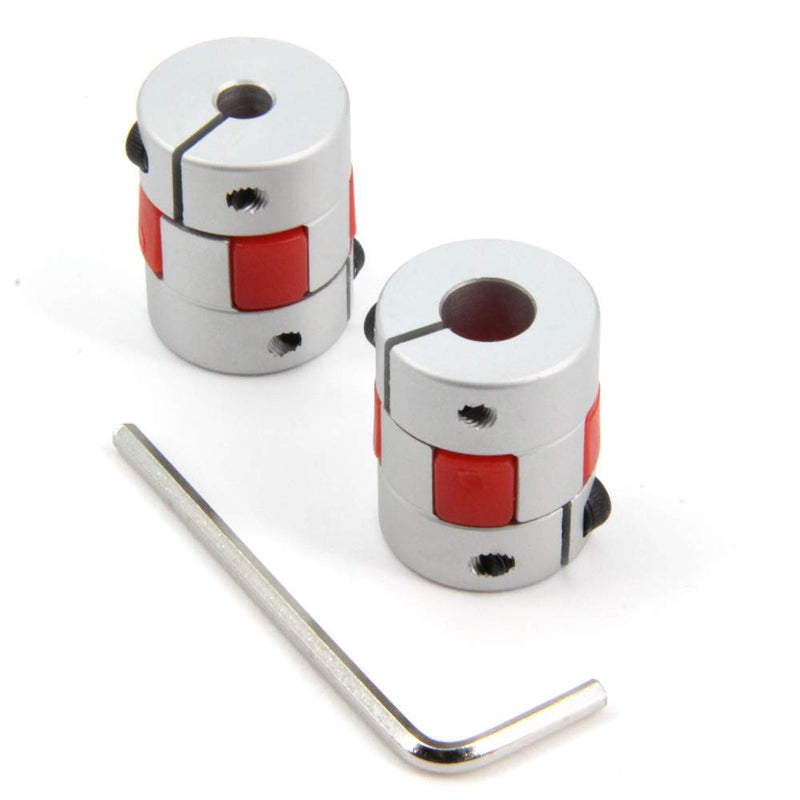 [Australia - AusPower] - Zeberoxyz 2PCS 5mm to 8mm Aluminium Plum Flexible Shaft Coupling Diameter20mm Length25mm 5x8mm Motor Connector Flexible Coupler for 3D Printer CNC Machine and Servo Stepped Motor?5x8mm? D20 L25 